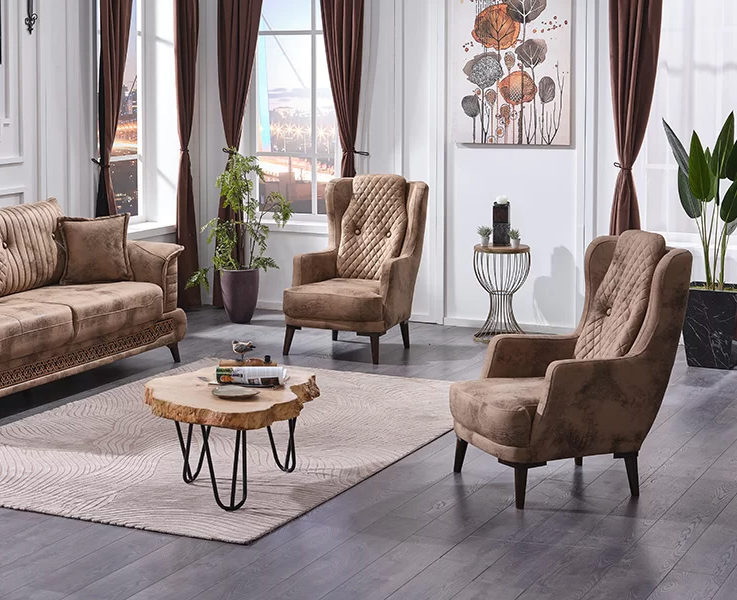 Design 2x Sessel Wohnzimmer Textil Luxus Moderne …