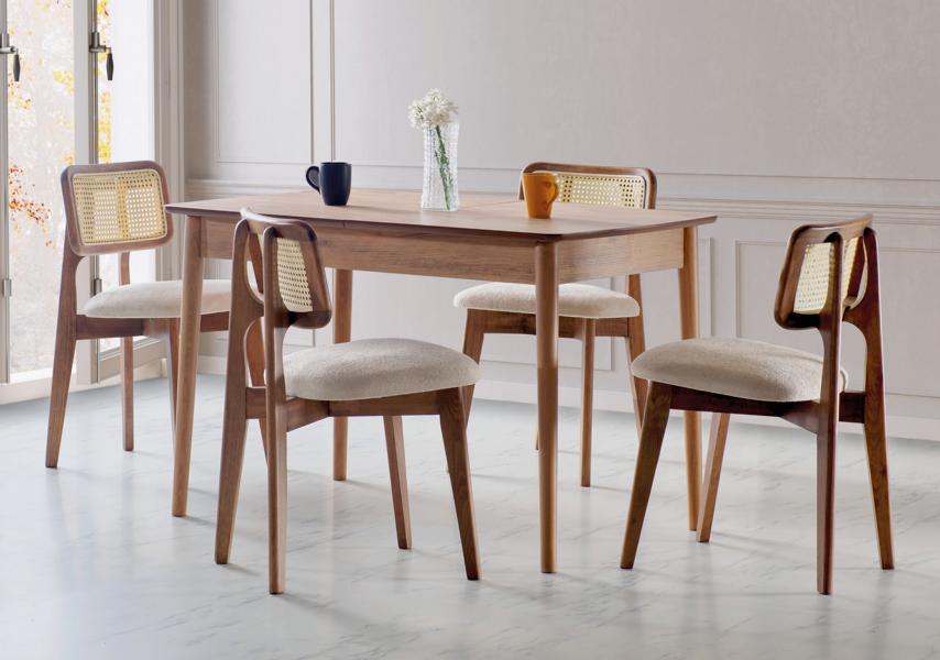 Esszimmer Set Ausziehbar Esstisch 4x Stühle Luxus Set Braun …