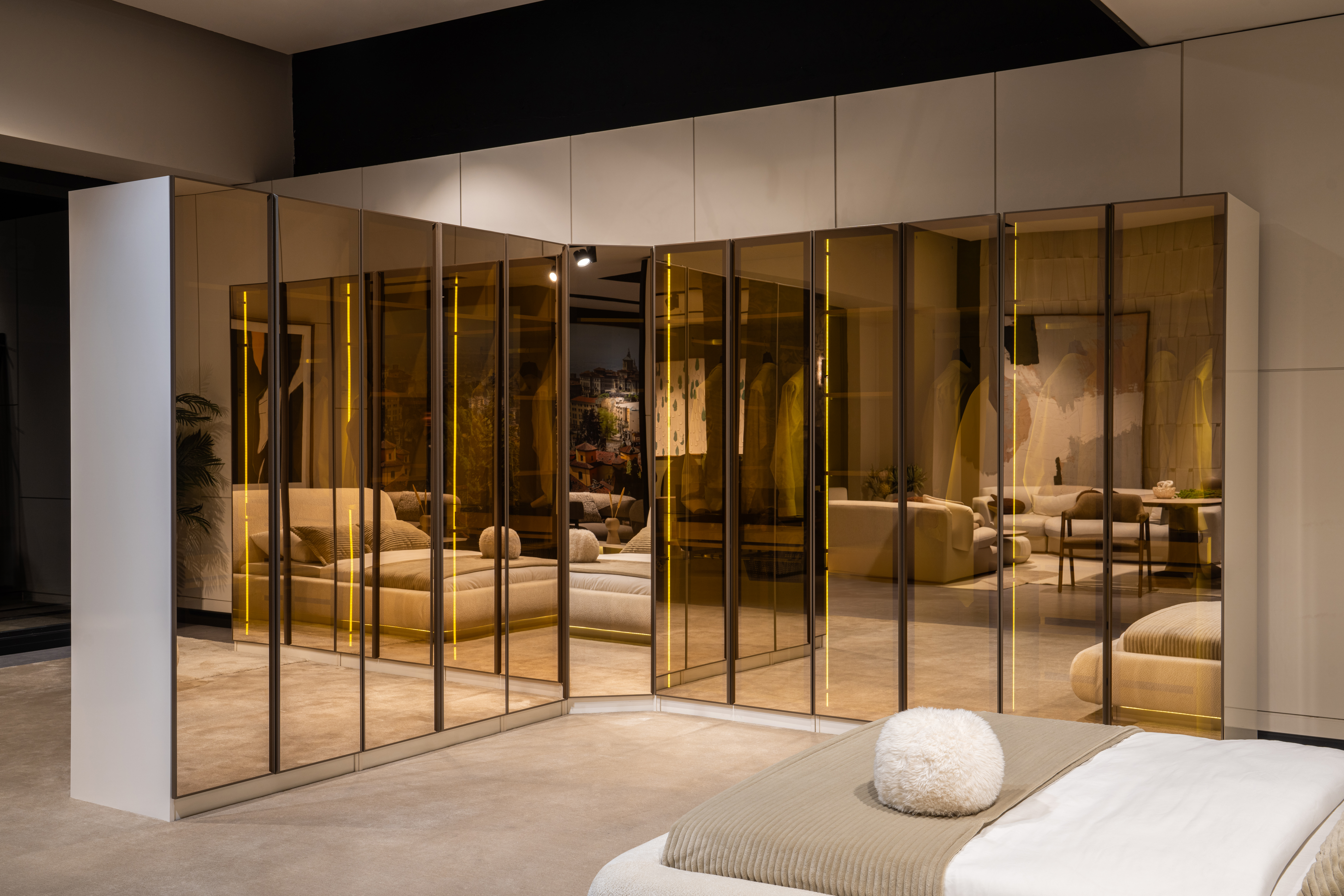 designer weißer kleiderschrank l-form schrank luxuriöser