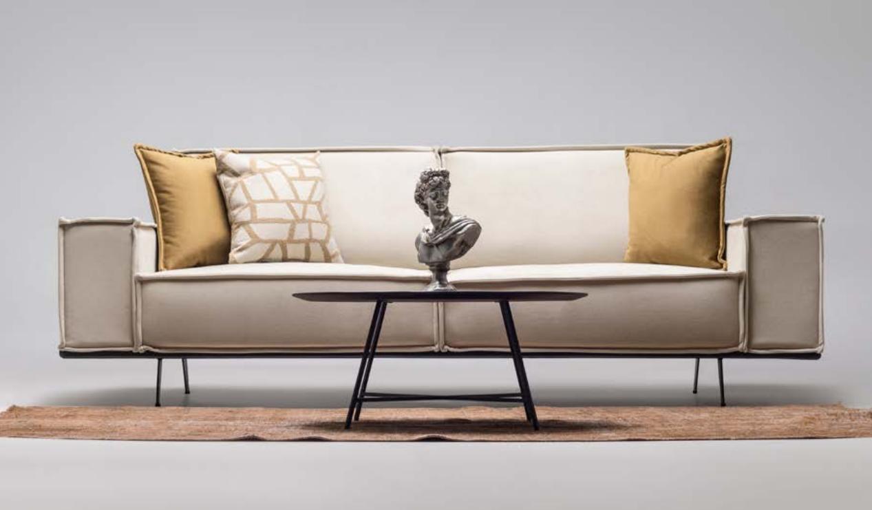Zweisitzer Sofa 2 Sitzer Stoffsofa Polstersofa Beige Couch …