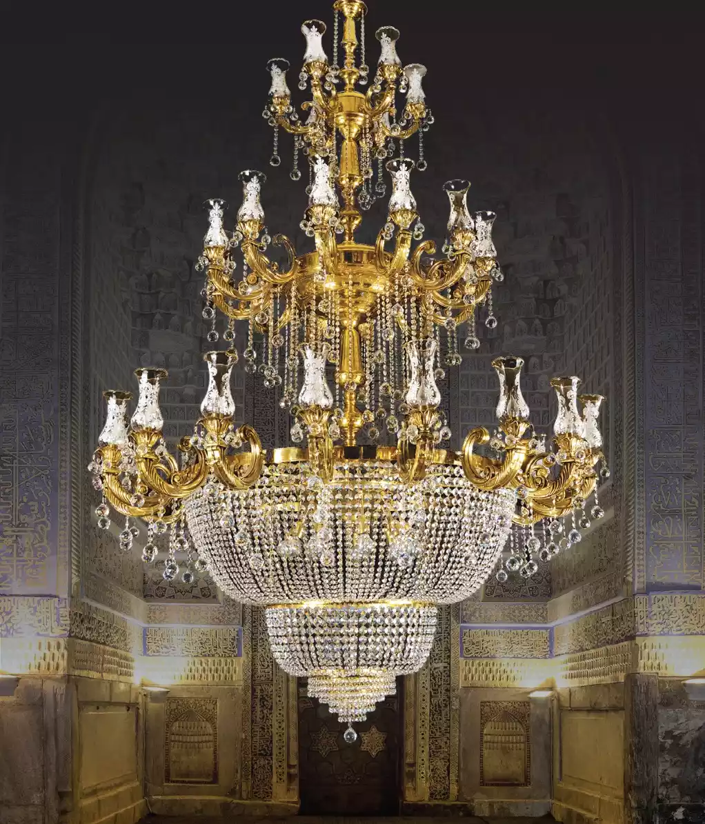 Kronleuchter Pendelleuchte Foyer Wohnzimmer Luxus Glanz Lampe 360 cm
