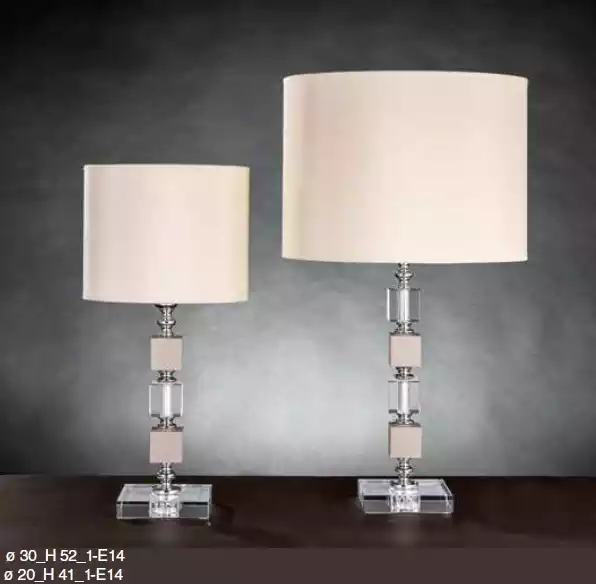 Tischleuchte Tisch Beige Lampe Kronleuchte Kristall Lampen …