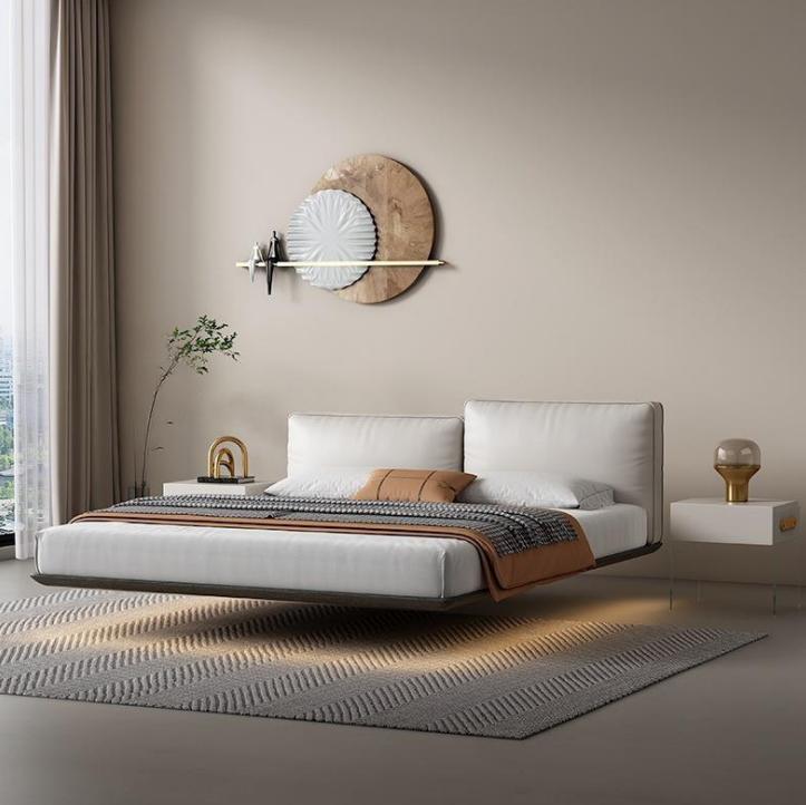 Weißes Wandbett Designer LED-Bett Modernes Schlafzimmer …